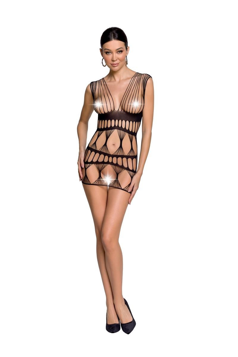 Schwarzes Netzkleid BS089 - S/L Schwarzes Netzkleid BS089 - S/L